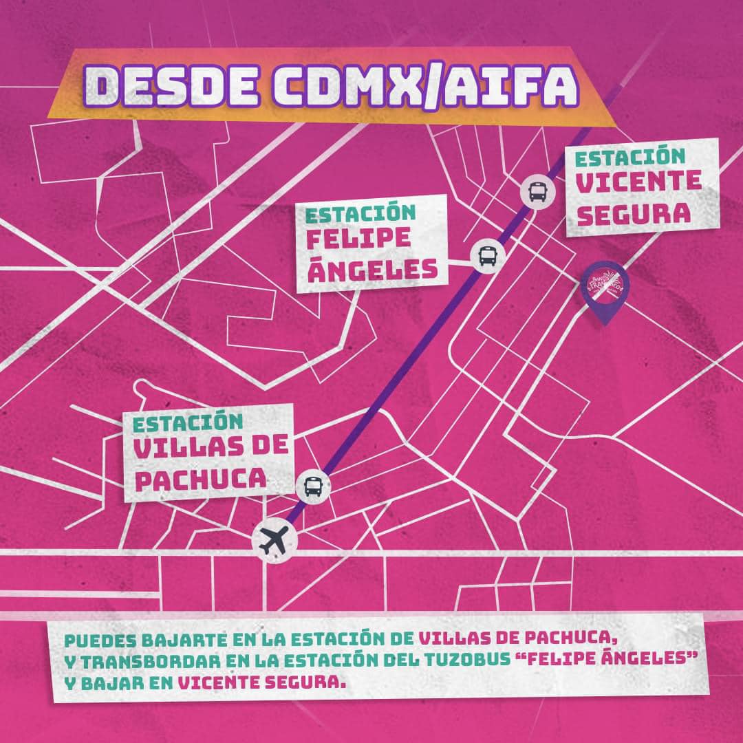 cómo llegar a la feria de pachuca