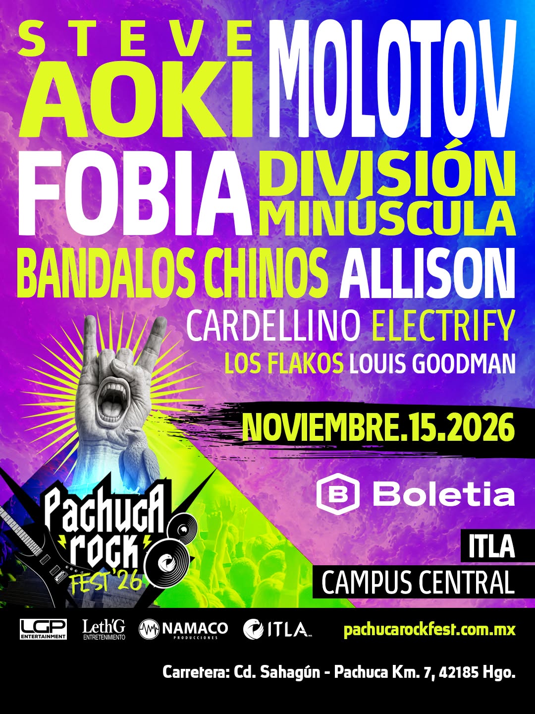 cartelera pachuca rock fest 2026