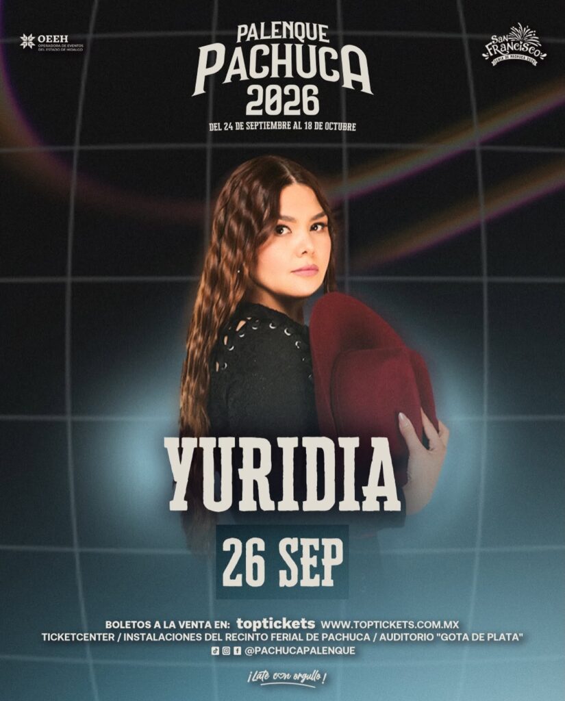 boletos yuridia palenque pachuca 2026