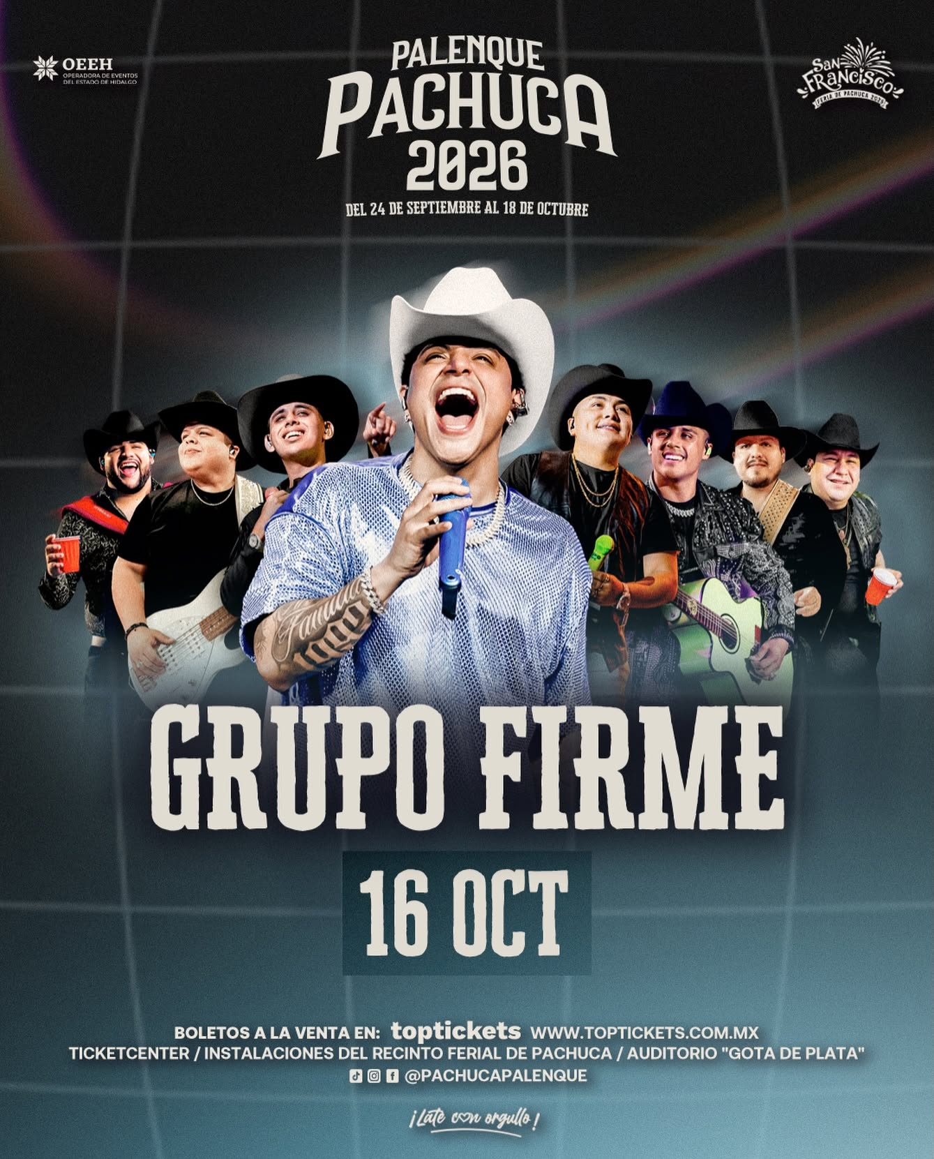 boletos grupo firme palenque pachuca 2026