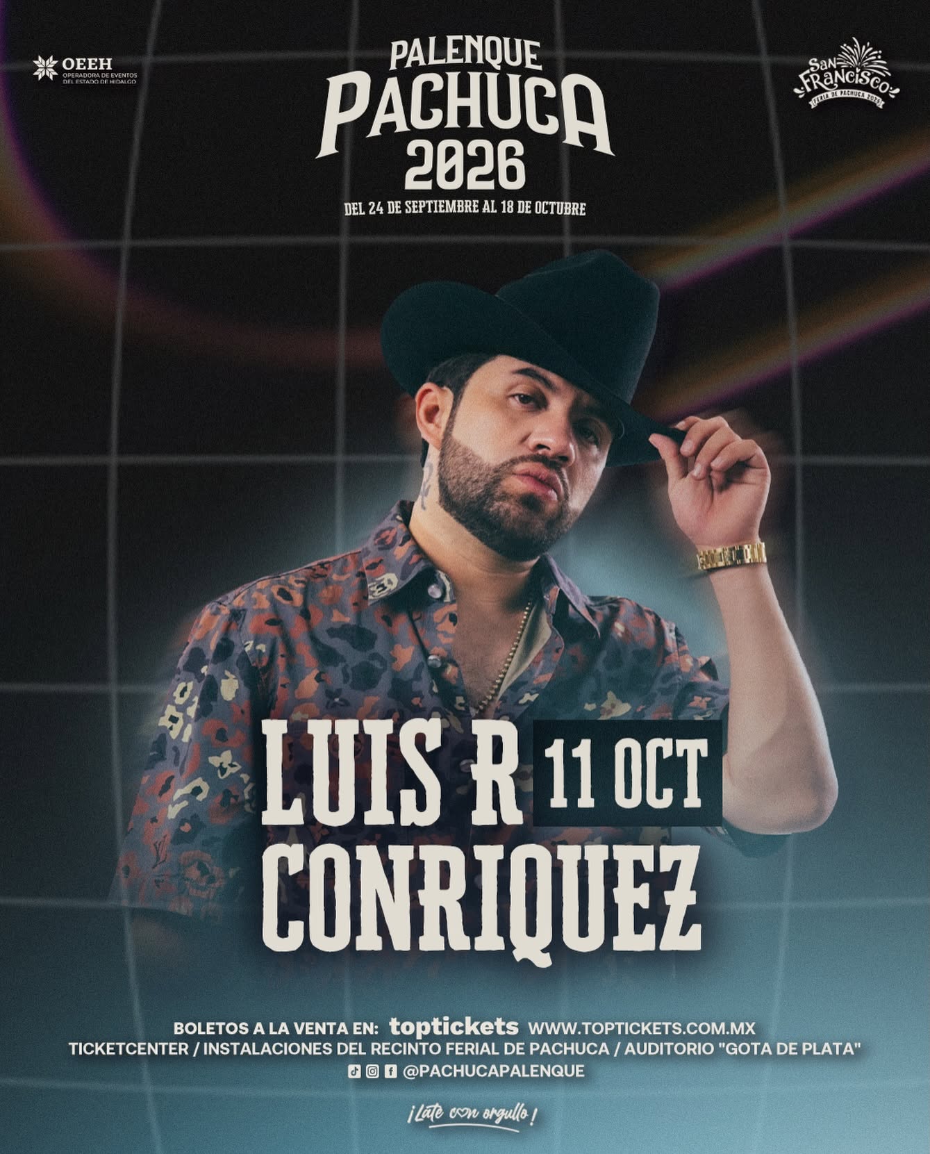 boletos luis r conriquez palenque pachuca 2026
